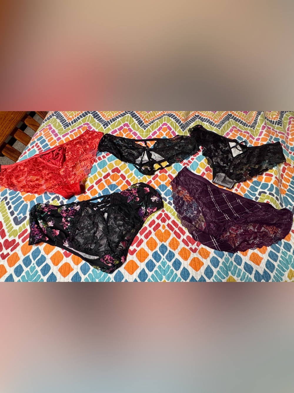 Cacique 5 Panty Bundle 18/20 Cheeky Lace Underwear Lane Bryant Plus Size Lot